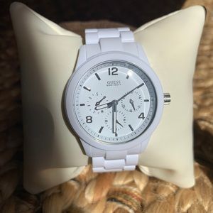 🔥24 HOUR FLASH SALE🔥 GUESS White Acrylic Watch